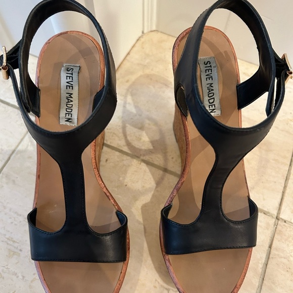 Steve Madden Cork Espadrille Heels Size 9 - Picture 3 of 8